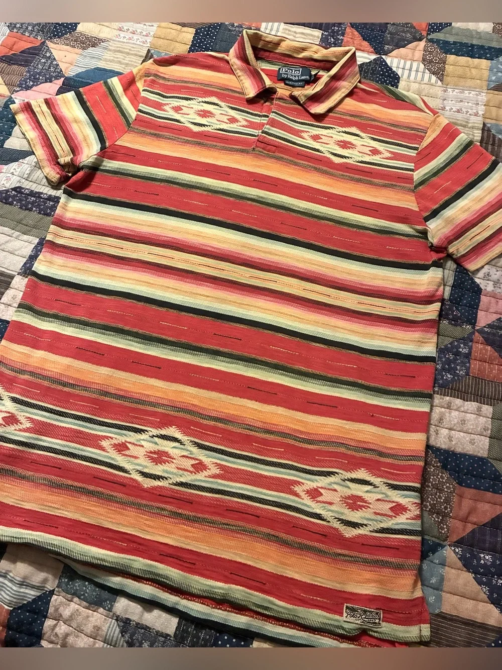 VTG. 90’S POLO RALPH LAUREN WESTERN POLO SHIRT- SIZE LARGE